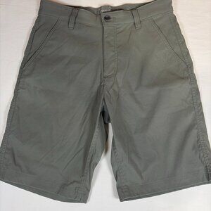 Eddie Bauer Travex Flat Front Shorts Men's 30 Gray Nylon